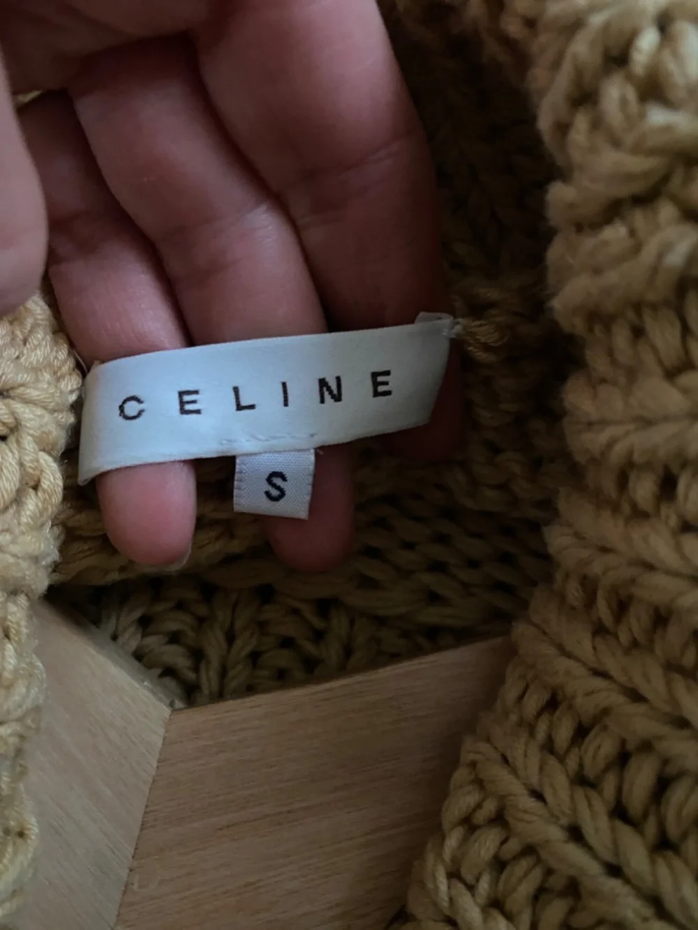 Authentic Céline Cotton Silk Knit Sweater Sunfaded Wheat | S - Picture 6 of 12